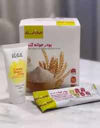 پک افزایش وزن صورت بین استار، شامل پودر جوانه گندم 25 ساشه و کرم جوانه گندم