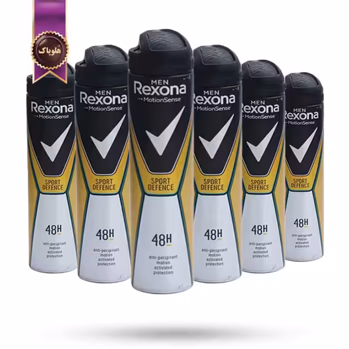 6 عدد اسپری دئودورانت ضد تعریق مردانه رکسونا Rexona مدل اسپرت دیفنس Sport Defence حجم 200 میلی لیتر (اورجینال)
