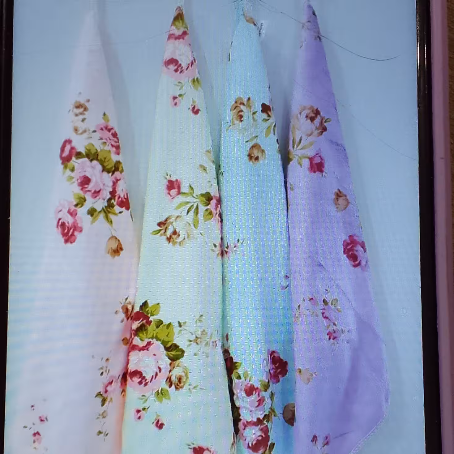 12 عدد دستمال نانو  آنجل گلدار 40 در 40 خارجی  گرم بالا عمده