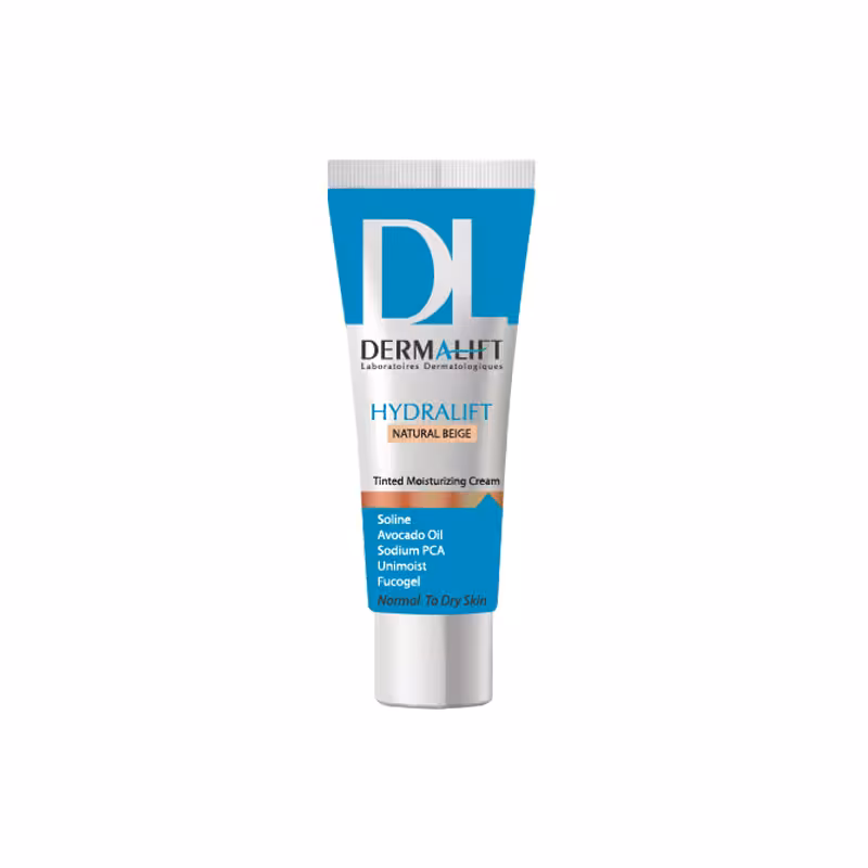 کرم مرطوب کننده رنگی درمالیفت مدل Hydralift AC مناسب پوست خشک رنگ بژ طبیعی حجم 40 میل