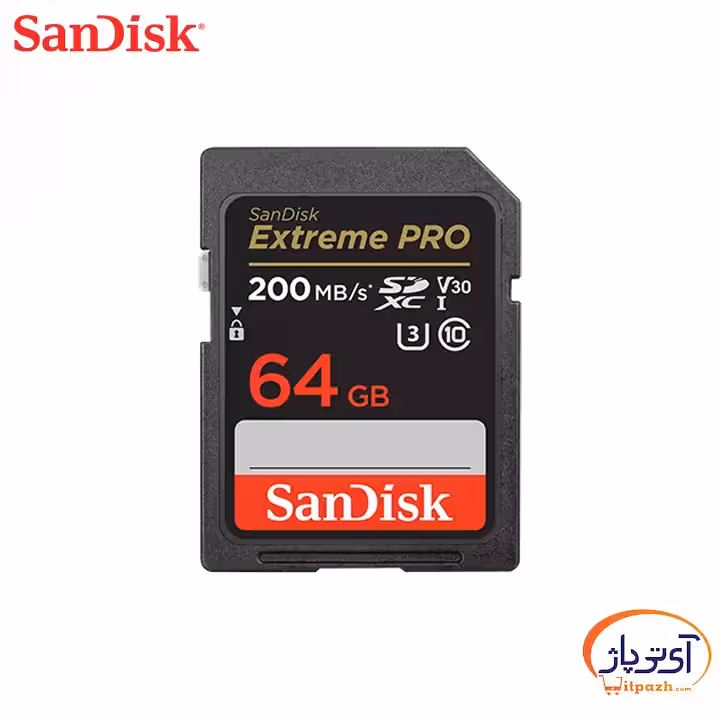 کارت حافظه SDXC سن دیسک Extreme Pro V30 ظرفیت 64 گیگابایت