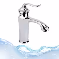 شیر اهرمی روشویی آیدا مدل بامبو رنگ کروم براق