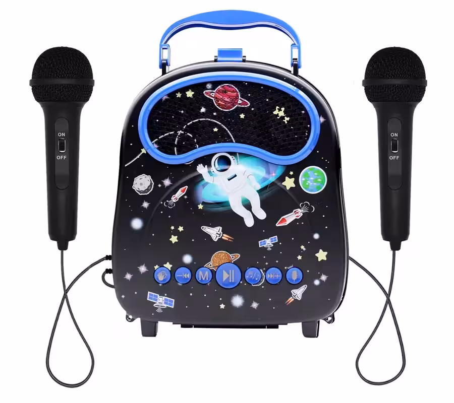 اسپیکر کارائوکه بچه گانه پسرانه با 2 میکروفون MK20