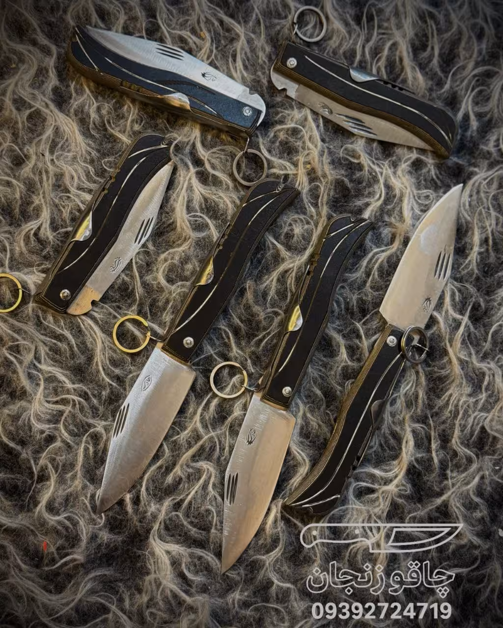 چاقو بوکانی ضامن نارنجکی استاد هادی ضد زنگ