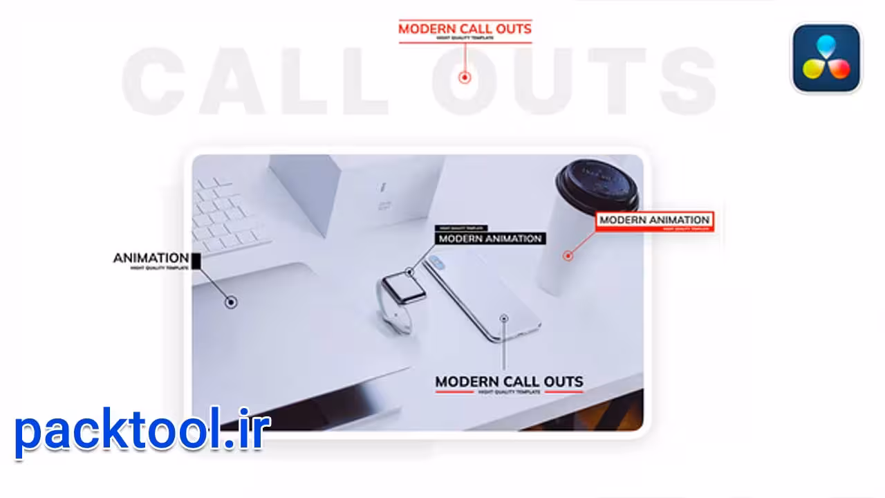 دانلود پک پروژه داوینچی ریزالو کال اوت Call Outs | DaVinci Resolve - پک تول