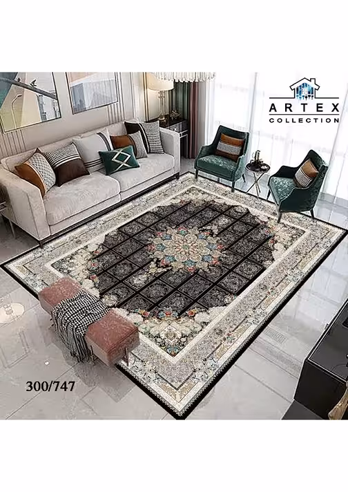 روفرشی کشدار مخمل شانل ترک(کشدوزی شده)-کد طرح 306