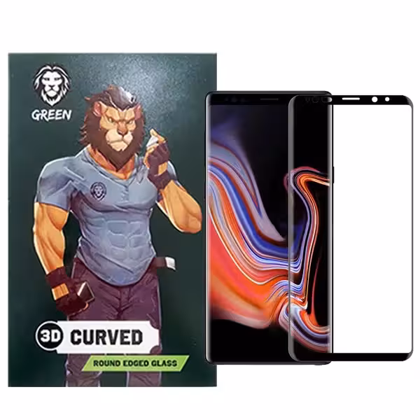 محافظ صفحه نمایش گرین مدل 3D-Curved مناسب برای گوشی موبایل سامسونگ Galaxy Note 9