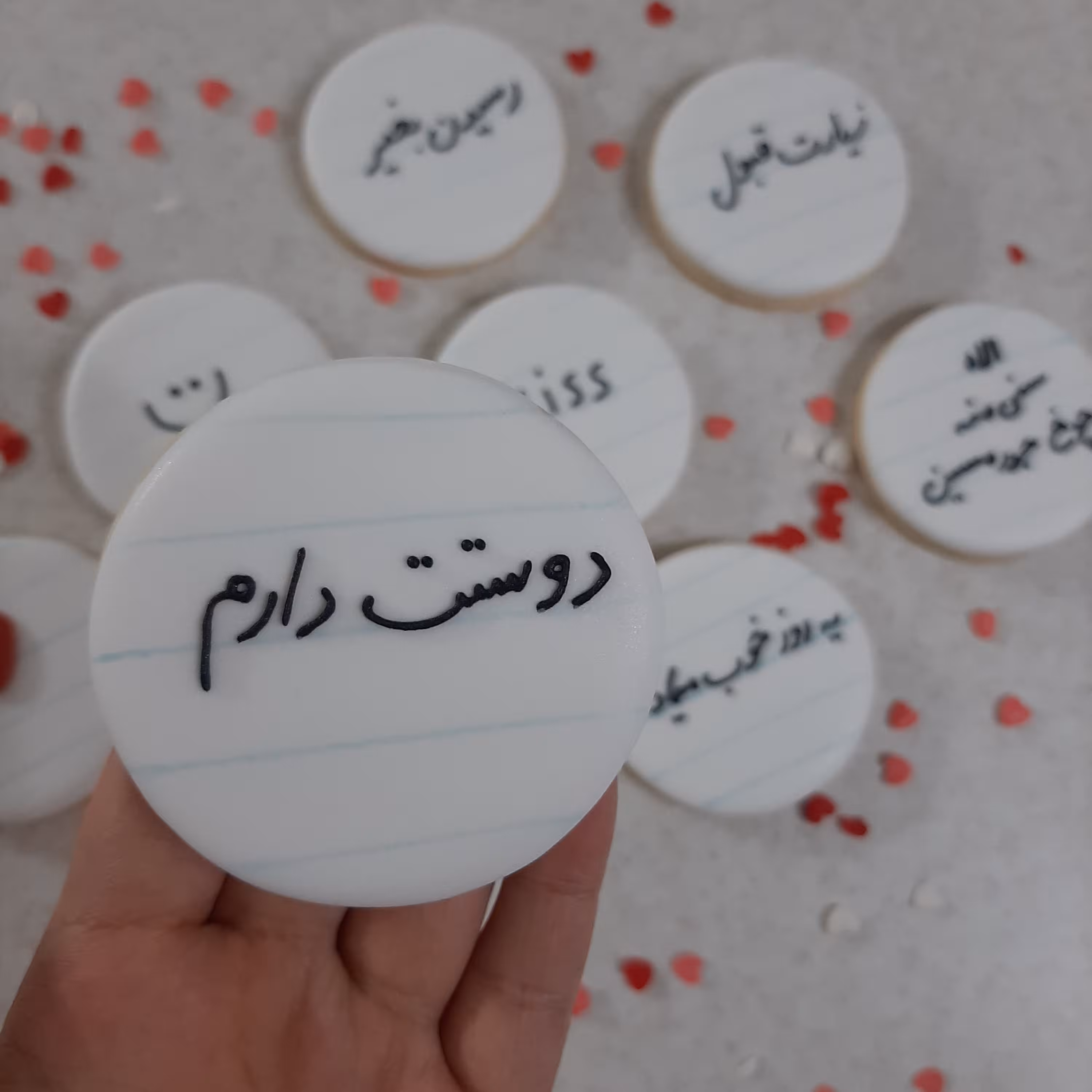 کوکی دکوراتیو رویال آیسینگ طرح پیکسل با متن دلخواه