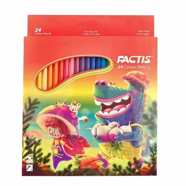 مداد رنگی 24 رنگ فکتیس مدل پسر قارچی
