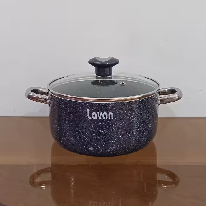 قابلمه گرانیتی سایز 20 لاوان مدل تیتان طوسی با ارسال رایگان