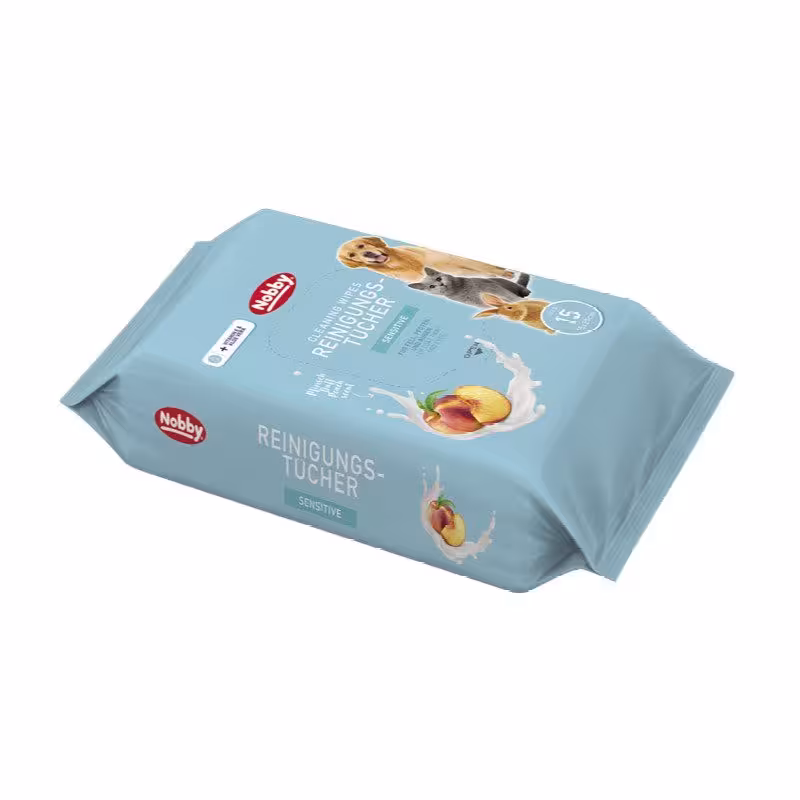 دستمال مرطوب سگ و گربه نوبی مخصوص پوست حساس