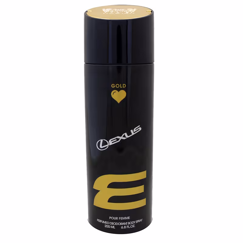 اسپری بدن زنانه لکسوس گلد Gold Lexus حجم 200 میلی لیتر