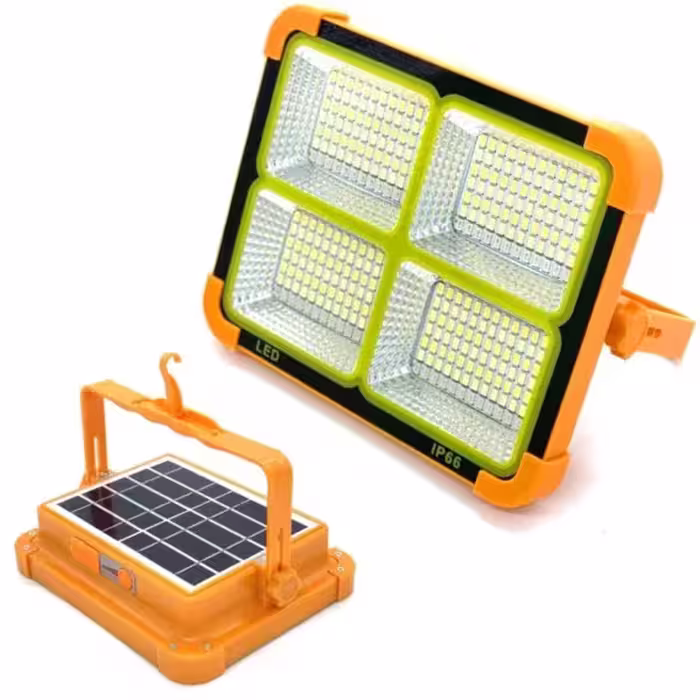 چراغ پروژکتور خورشیدی  1000 وات SOLAR LED مهتابی و آفتابی دارای قابلیت چراغ پلیسی