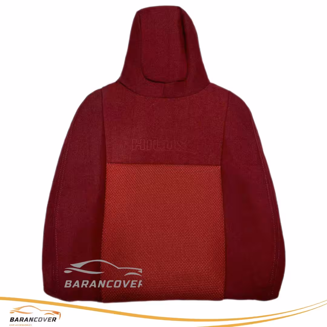 روکش صندلی تویوتا هایلوکس 2018 (داعشی) پارچه وسط اسپایسر تور رنگ زرشکی