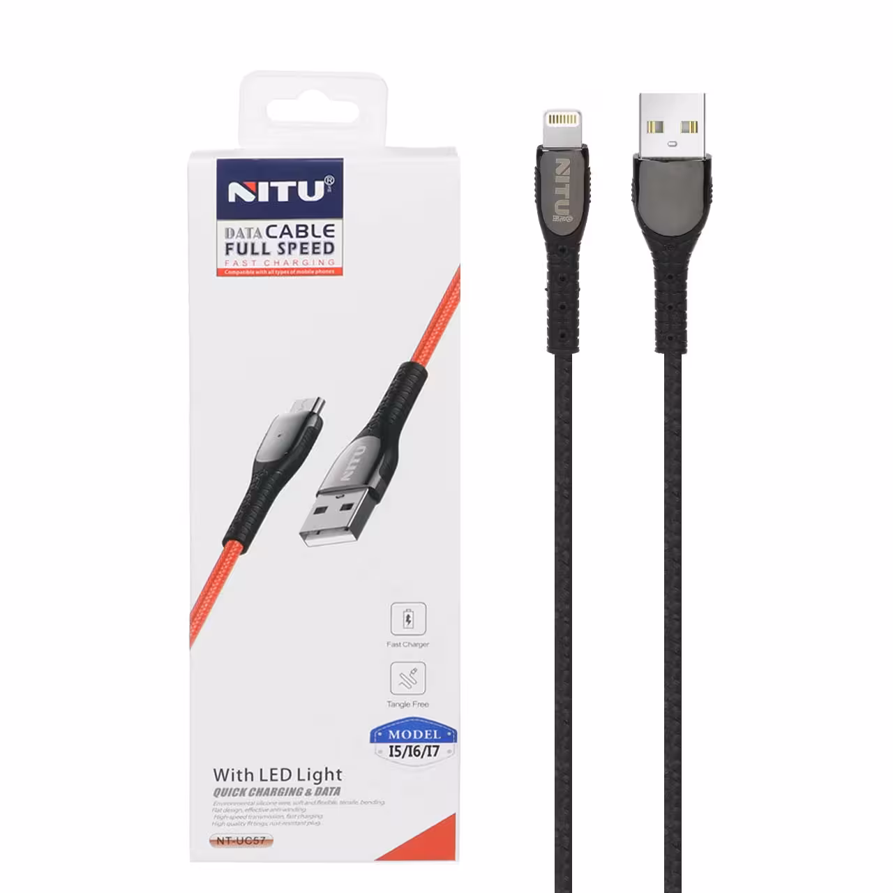کابل USB به لایتنینگ نیتو NITU UC57 طول 1متر 2.4 آمپر