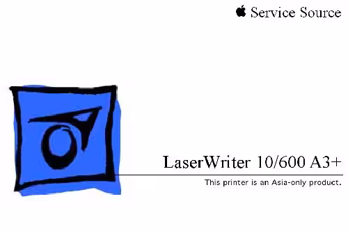 خرید و دانلود نسخه کامل کتاب Apple LaserWriter 10 600 A-3 Plus Service Source