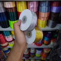روبان لمه طلایی یا نقره ای 3 میلی متر، بسته 100 یاردی (92 متری)