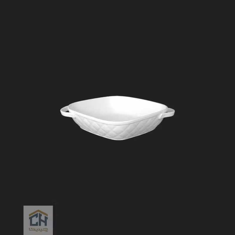 مرغ خوری سرامیکی لوزی کوچک گلدکیش طرح Burberry مدل GK553326