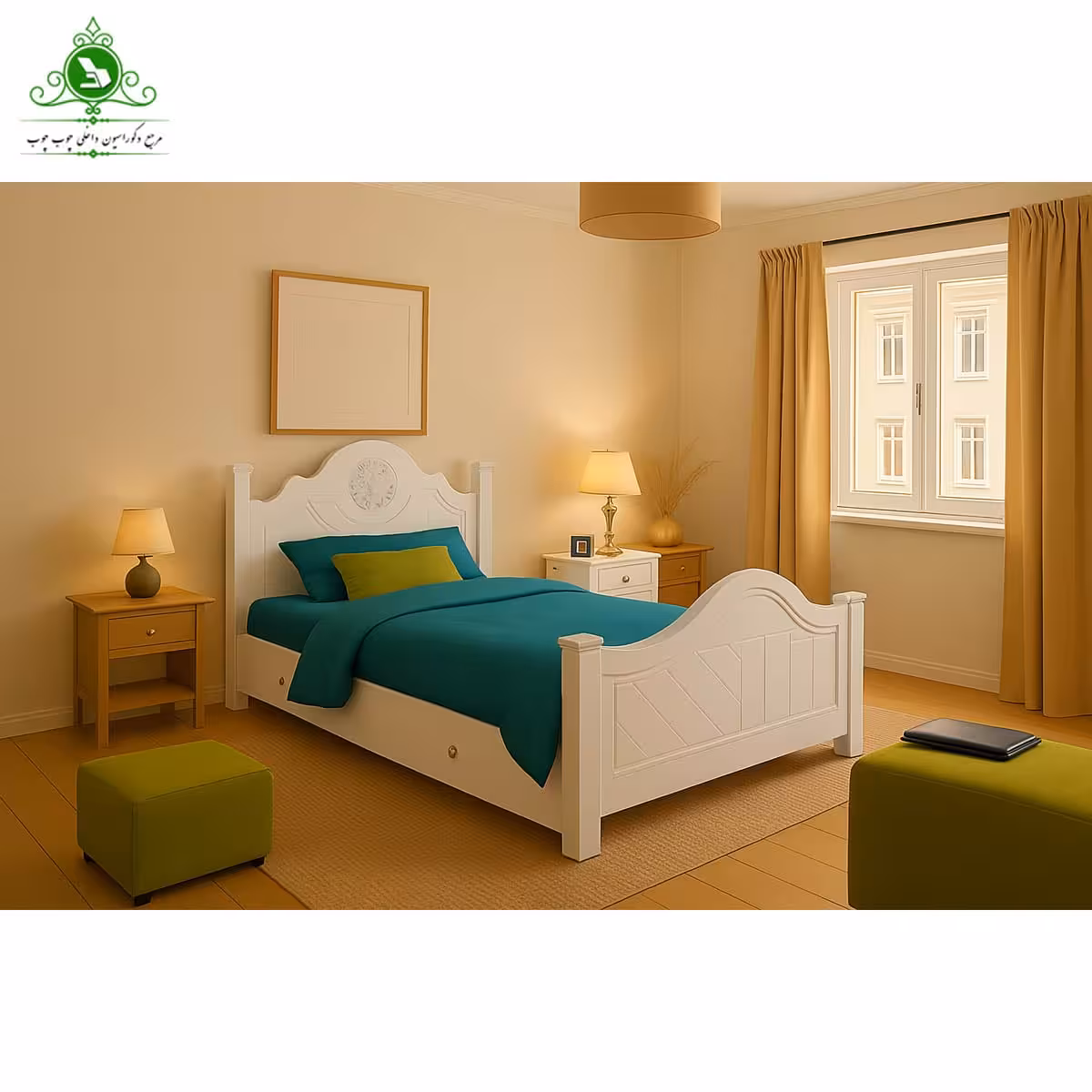 تخت خواب یک و نیم نفره مدل سرو عرض 120