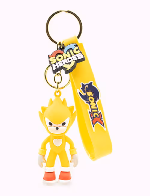 جاکلیدی سیلیکونی فانتزی طرح سونیک لاور زرد