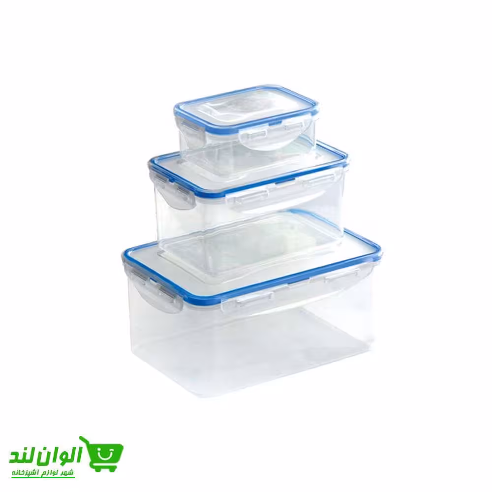 سرویس ظرف فریزری لیمون مدل 6 پارچه مستطیل کد 37602