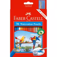 فابرکاستل مداد رنگی آبرنگی مقوایی طوطی 36 رنگ 114466 FABER-CASTELL WaterColour pencils
