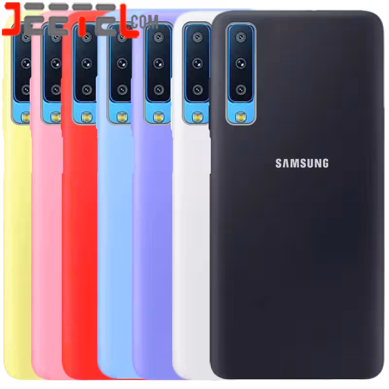 کاور سیلیکونی تک رنگ اورجینال Samsung Galaxy A750 / A7 2018 مدل پاک کنی اصل (متریال ویتنام)