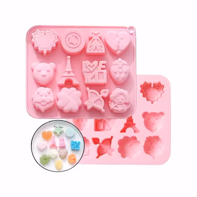 قالب سیلیکون شکلات 12 خانه میکس