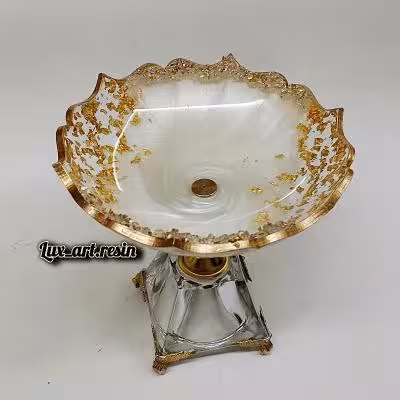 شکلات خوری ، آجیل خوری پایه دار طلایی