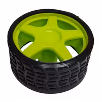 چرخ رباتیک 5.5 سانتیمتر طرح ریس  رنگ سبز