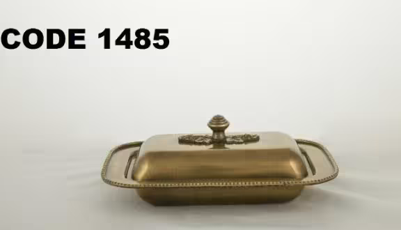 کره خوری مستطیل برنجی آنتیک کد 1485