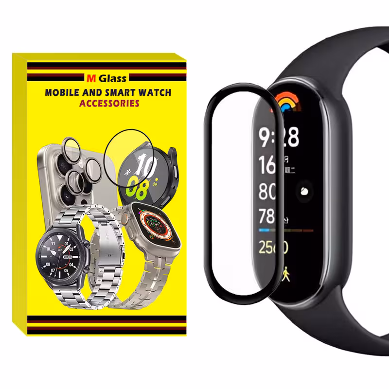 محافظ صفحه نمایش نانو ام‌گلس مدل Pmma-MG مناسب برای ساعت هوشمند شیائومی Mi band 9 | کالا برتری