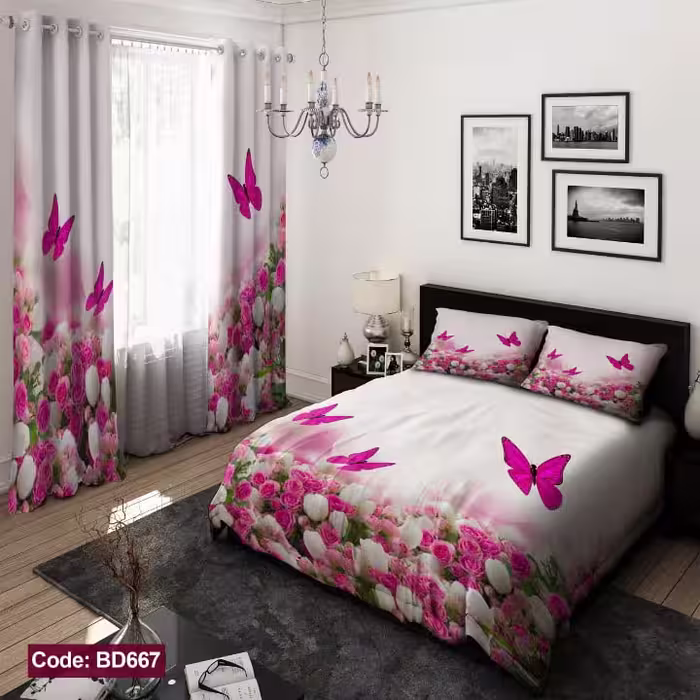 روتختی پروانه ای صورتی کد BD667