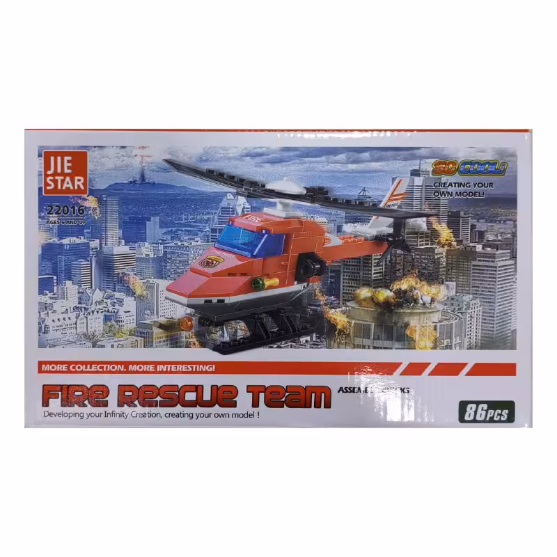 لگو هلی کوپتر آتش نشان 86 قطعه