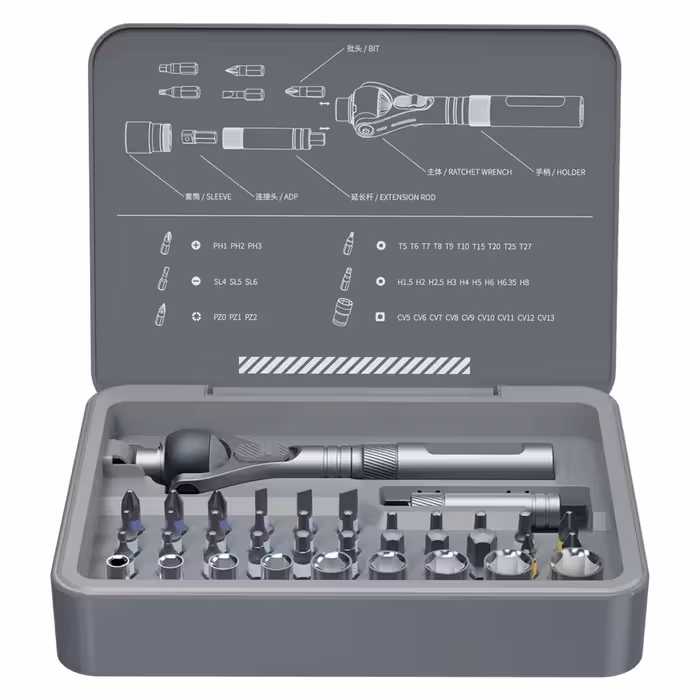 ست پیچ‌گوشتی 40 تکه مغناطیسی با دسته بکس جغجغه‌ای (راچت) دوکا شیائومی DUKA Atuman RS2