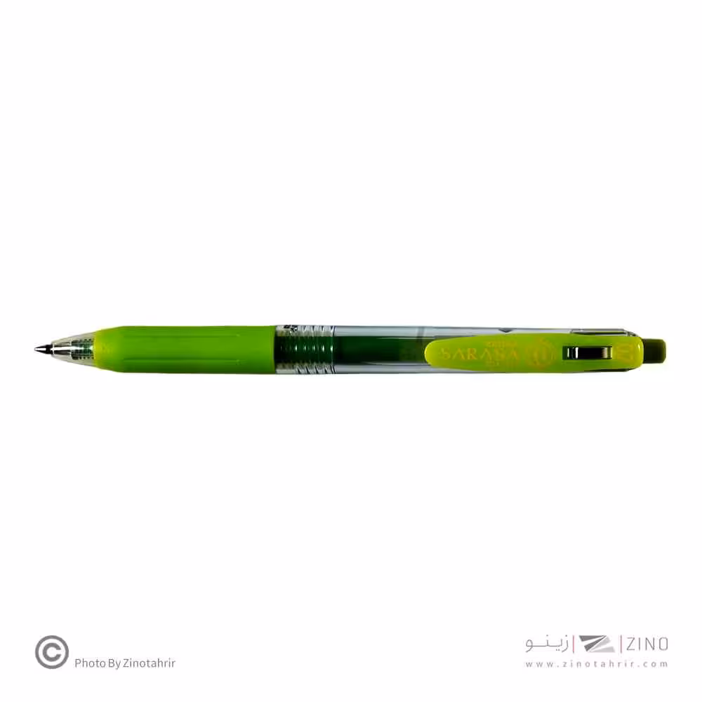 روان نویس فشاری ساراساکلیپ سبزروشن 0/7 زبرا (10عددی)