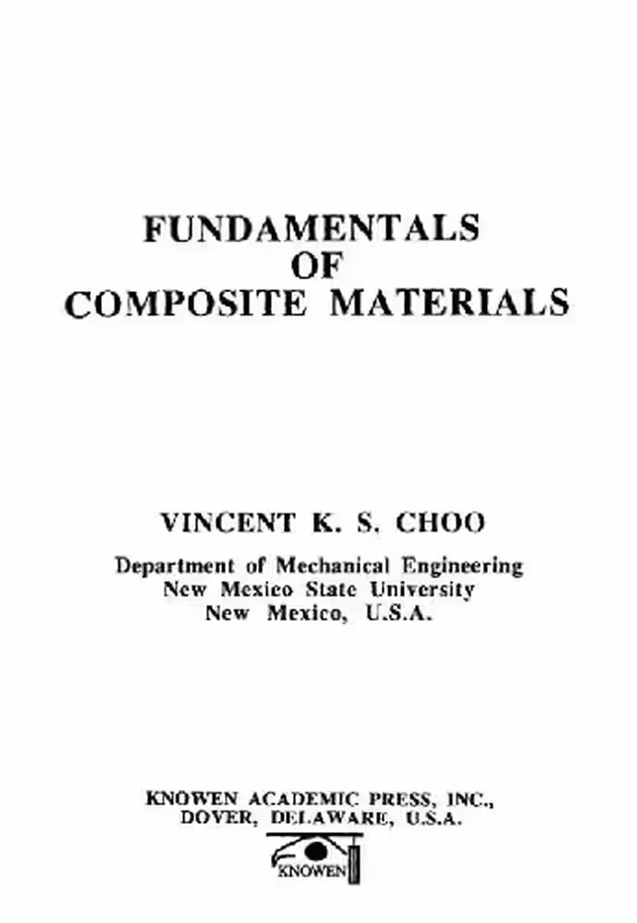 خرید و دانلود نسخه کامل کتاب Fundamentals of composite materials