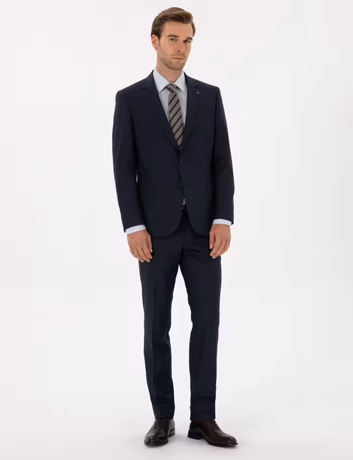 کت و شلوار مردانه سرمه ای کاشارل