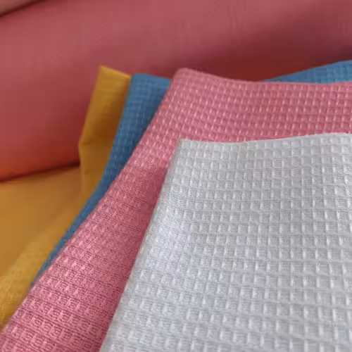 پارچه لانه زنبوری پلی استر پنبه ساده