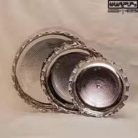 سینی مجمع مسی گرد چکشی آبکاری کروم | سایز 1 | مدل صحاب