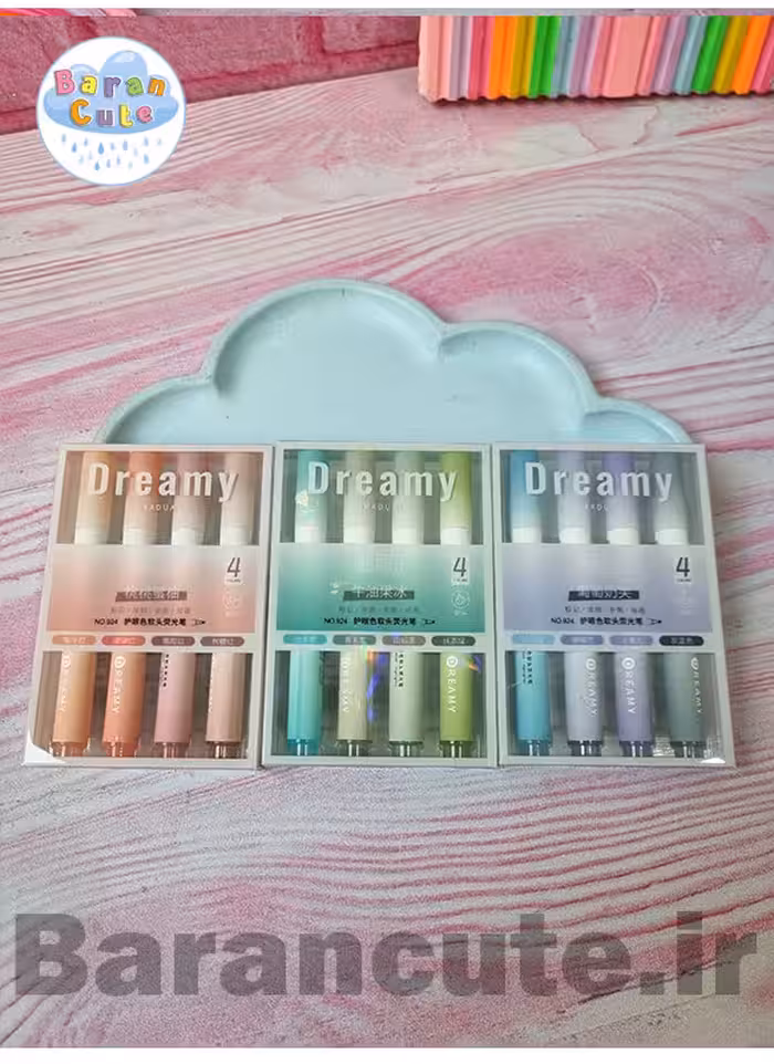 هایلایتر فانتزی پاستیلی تناژ رنگی 4 عددی