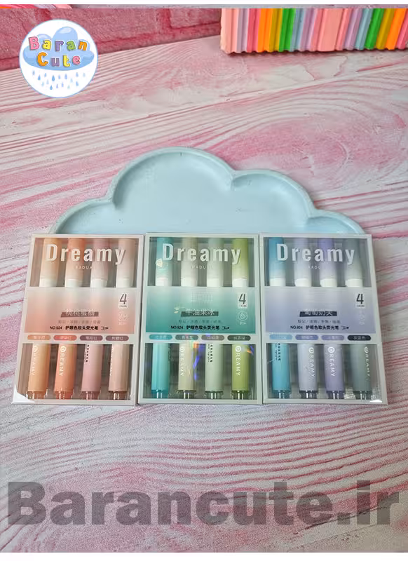 هایلایتر فانتزی پاستیلی تناژ رنگی 4 عددی