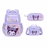 کوله پشتی مدرسه مدل کرومی 2619 به همراه کیف ظرف غذا و جامدادی | چاوه