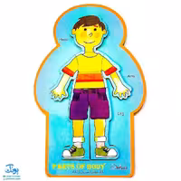پازل چوبی آشنایی با اندام بدن دهکده 6 تکه PARTS OF BODY