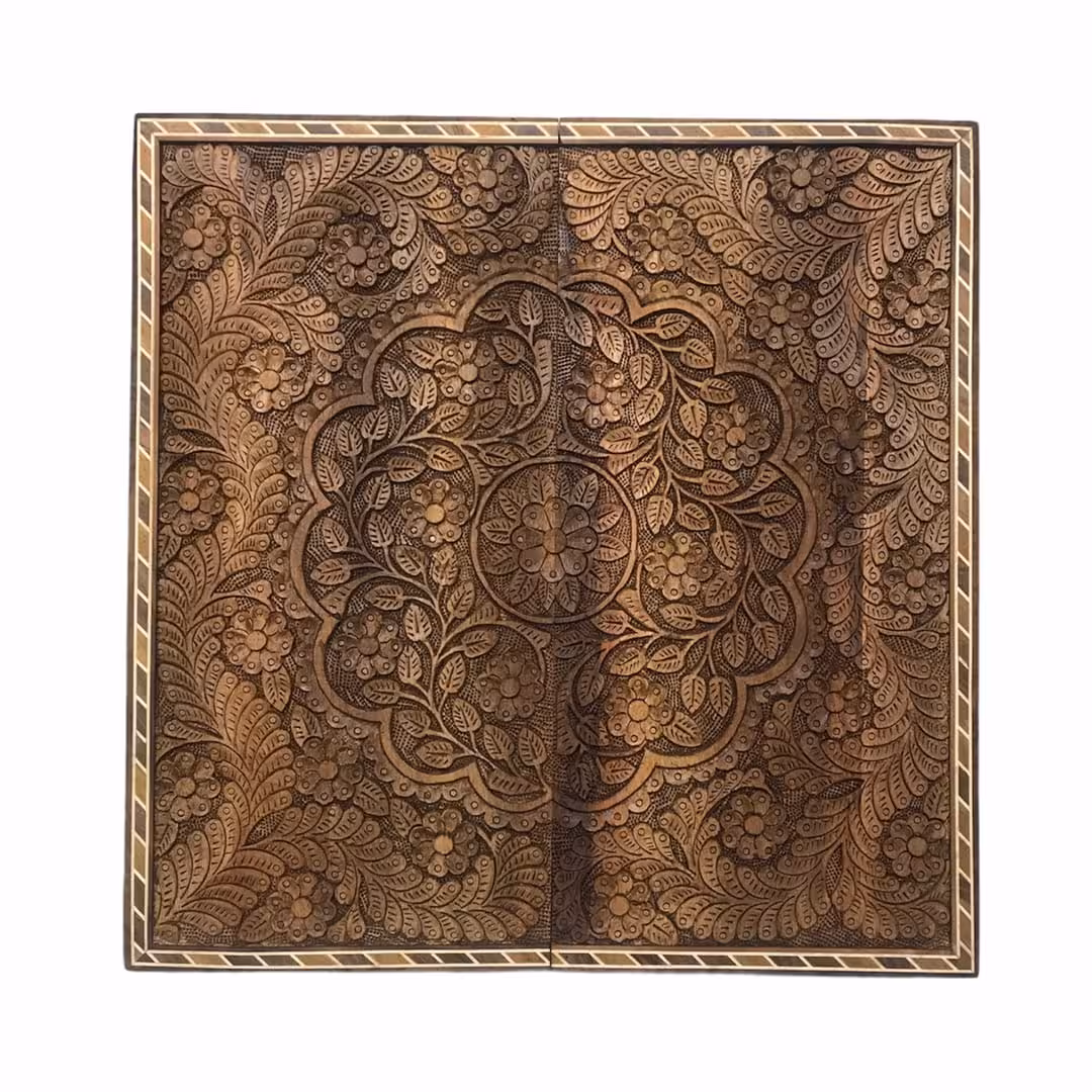 تخته نرد منبت تمام گل و بوته