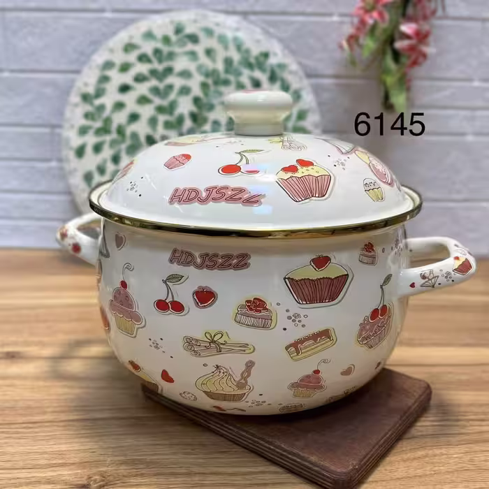 قابلمه لعابی طرح کاپ‌کیک سایز 24 سانتی‌متر