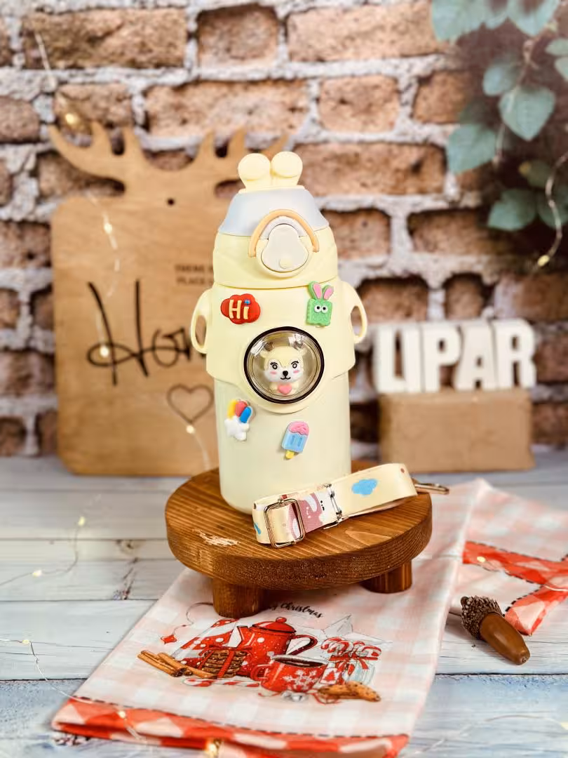 فلاسک استیل نی دار طرح خرگوشی کد 7629