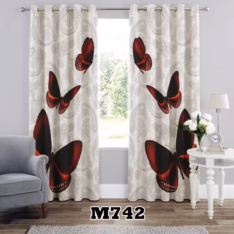 پرده سه بعدی طرح پروانه