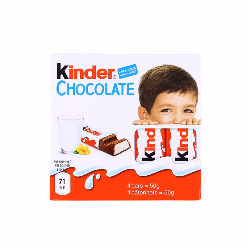 شکلات کیندر Kinder بسته 4 عددی وزن 50 گرم