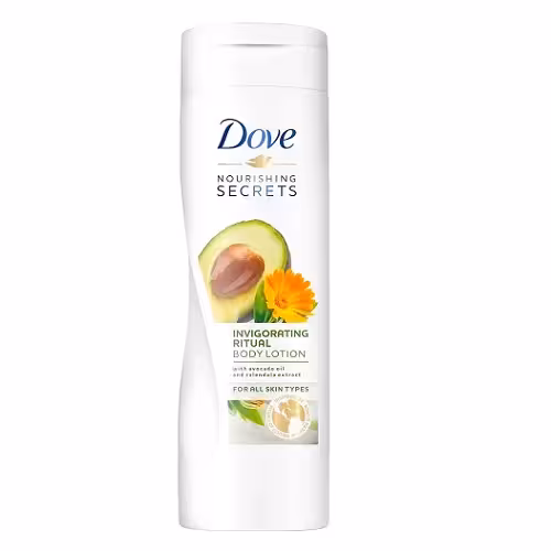 داو لوسیون بدن انواع پوست با روغن آووکادو و عصاره گل Invigorating care  حجم 400 میل